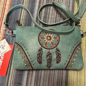 Montana West Aztec Studded Crossbody Handbag. (1200)